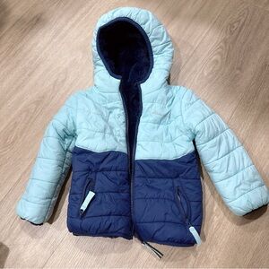 Eddie Bauer Deer Harbor Reversible Hooded Jacket Blue